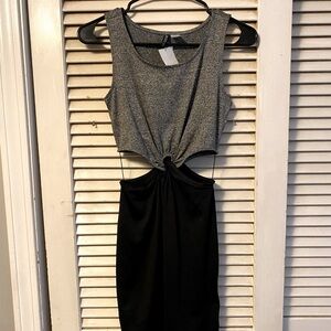 Gray and black H&M dress